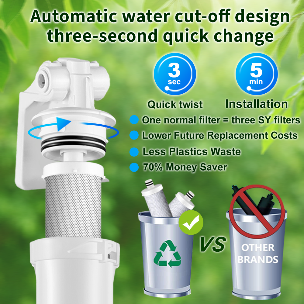 COOLING WATER  Replacement Cartridge, Remove chlorine, odors, heavy metals, suitable for CW-CF filters, 2-pack